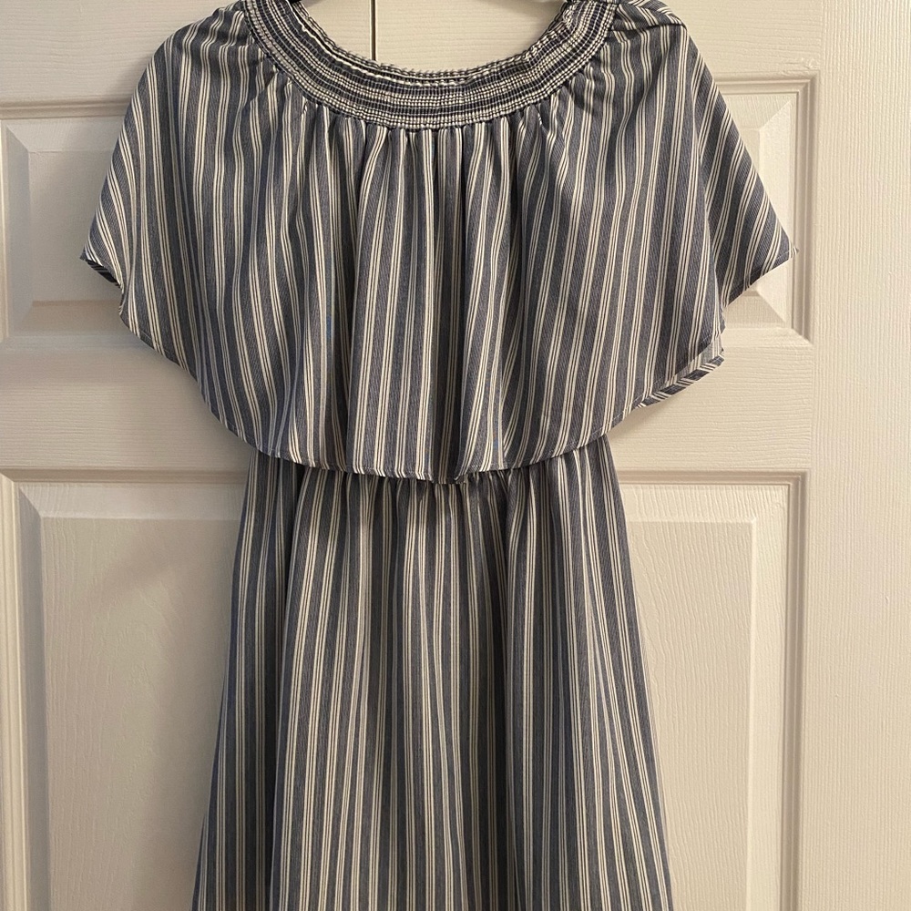 Show Me Your Mumu Blue and White Striped Dress